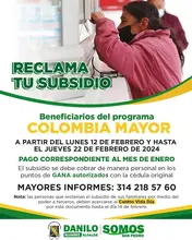 Beneficiarios del Programa Colombia Mayor
