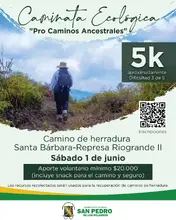  Recorreremos un camino de herradura recuperado gracias a la articulación con la comunidad.