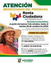 Atención Beneficiarios del Programa Renta Ciudadana