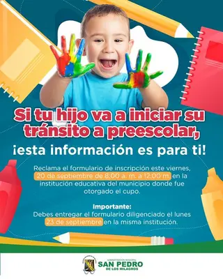 Ya están abiertas las inscripciones para Preescolar