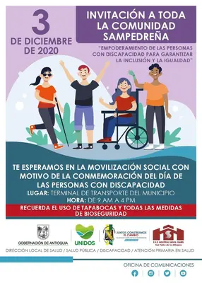 Movilización social por el día de las personas con discapacidad