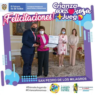 Reconocimiento otorgado por la Presidencia de la República de Colombia a nuestro alcalde, Gustavo León Zapata Barrientos y a su esposa, la Primera Dama