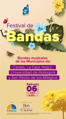 Nuestra Banda Sinfónica de la Escuela De Musica San Pedro de los Milagros estará cerrando el Festival de Bandas Sinfónicas de la Terminal del Sur